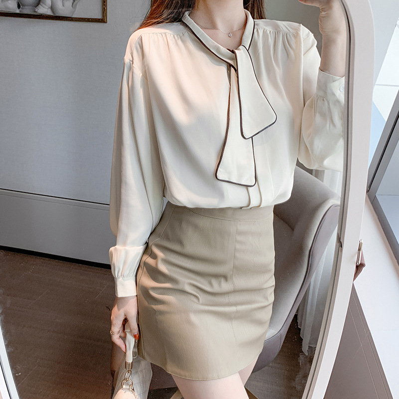 Title 9, Niche Retro Loose Chiffon Blouse Women