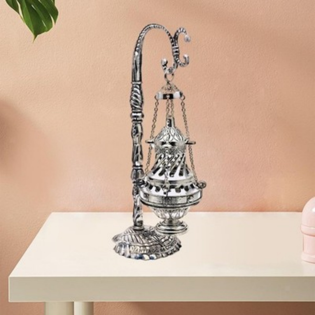 Baosity Ornate Catholic Church Hanging Censer, Charcoal Incense Burner