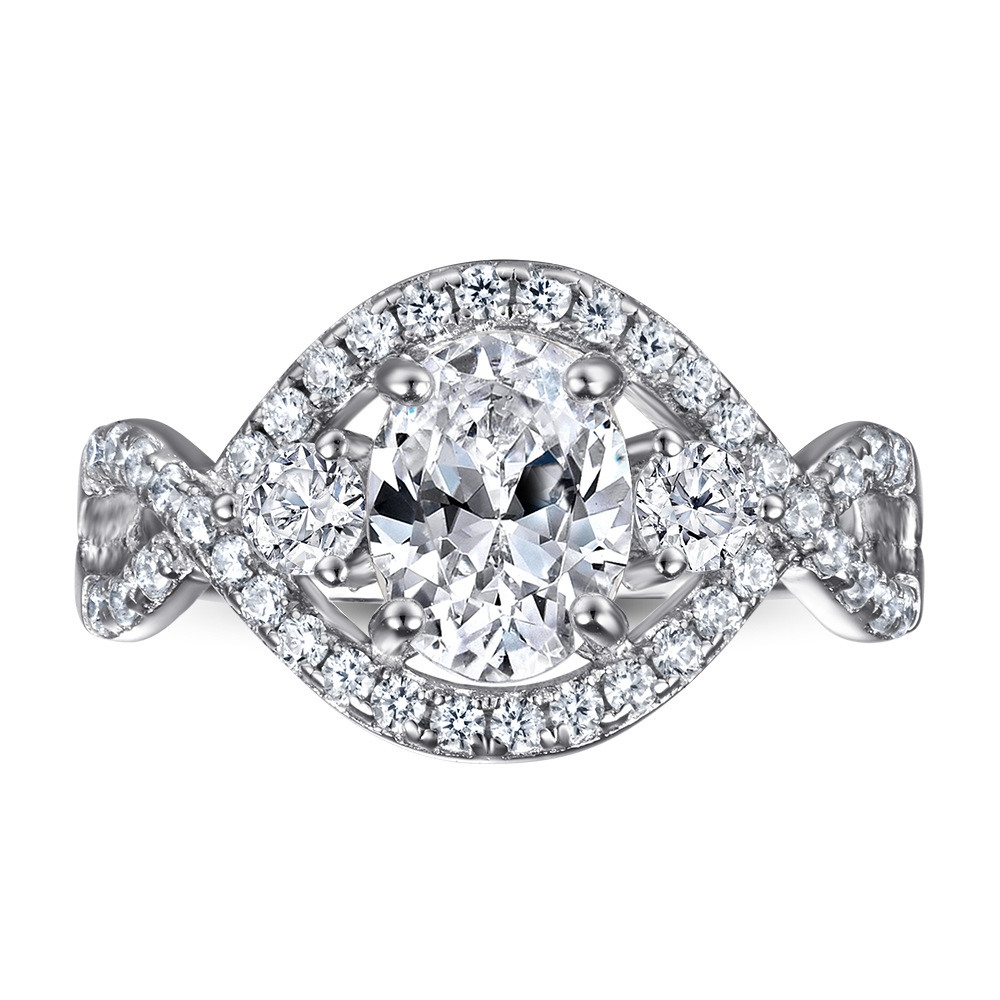 Sterling Silver Fashion Exaggerated Ring Women