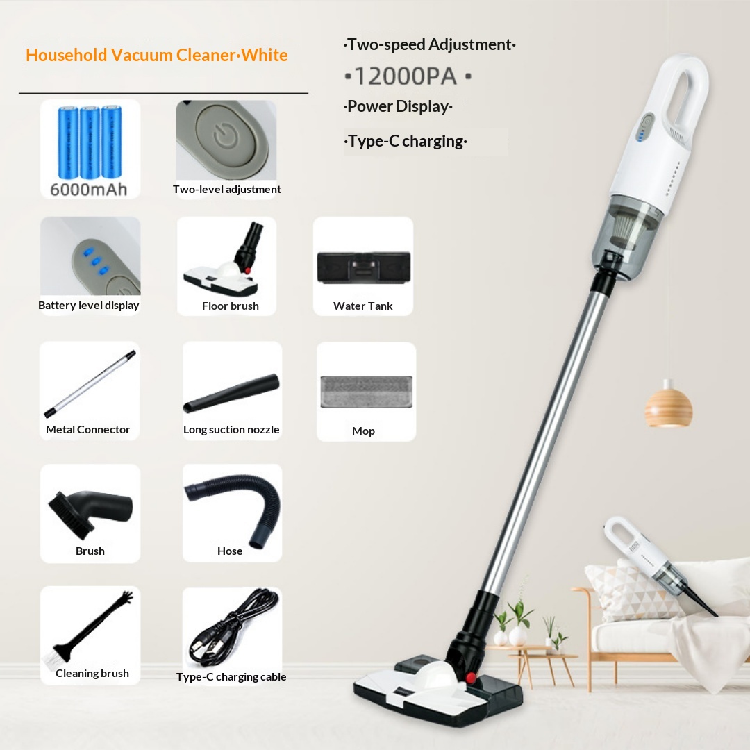 Mini Cordless Handheld 2-in-1 Suction & Mopping Vacuum Cleaner, High Power Strong Suction For Home & Pet Hair