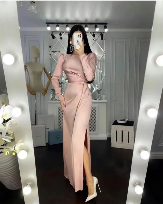 Beautiful Waist Fitting Irregular Dress Pink - Shop at LoveMi