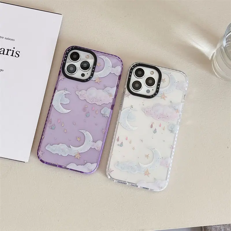 Graffiti Starry Moon Creative Mobile Phone Case Anti Drop Soft
