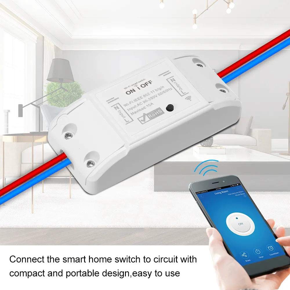 Wifi 10A 2200W Wireless Remote Timer White