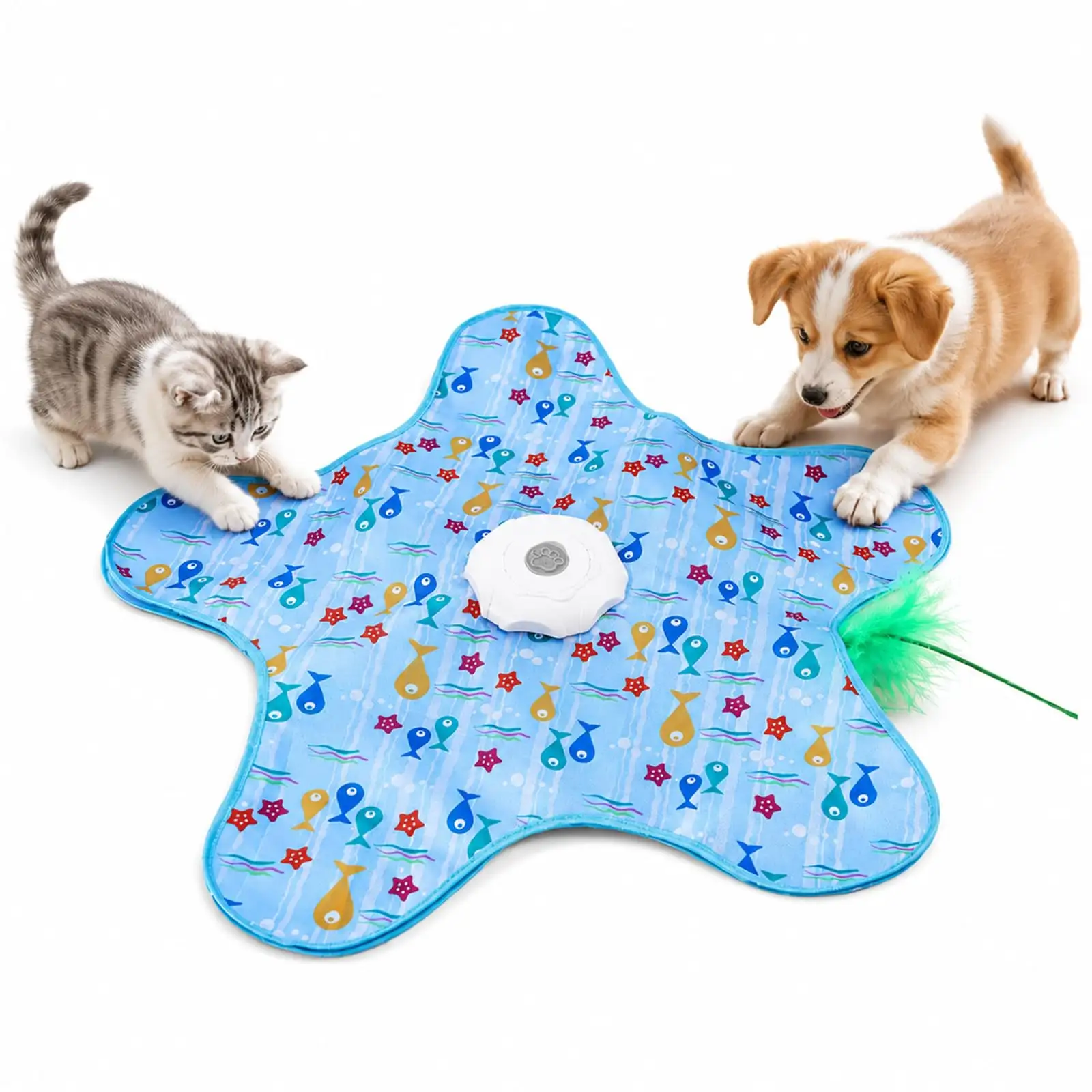 Teasing UFO Dog Toy, Rechargeable Automatic Cat