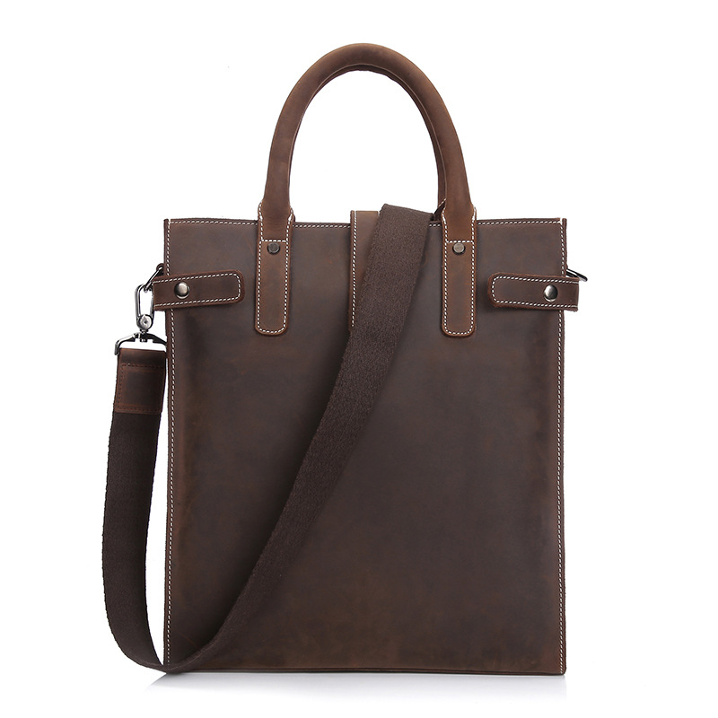 Men's Shoulder Messenger Bag Business Handbag Brown - Shop at LoveMi