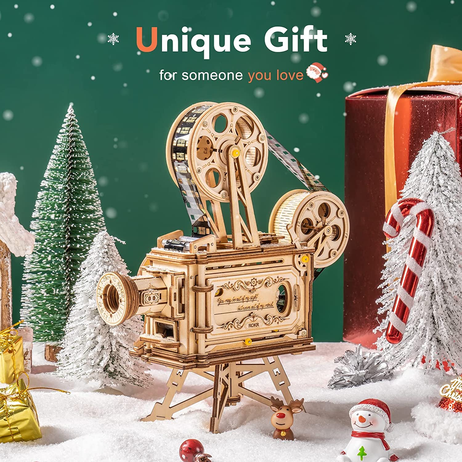 ROKR 3D Wooden Vitascope Building Kits. ROKR Retro-style Movie Projector —Vitascope Model No:LK601 Recommended Age:12+ Number of Components: 183 Assembly size:8.7*5.1*9.1(inches)