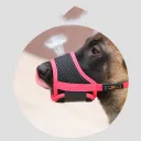 Dog Mouth Cover Red X3Pcs