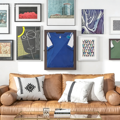 UV-Resistant Sports Jersey Frame Display Case, Brown 5