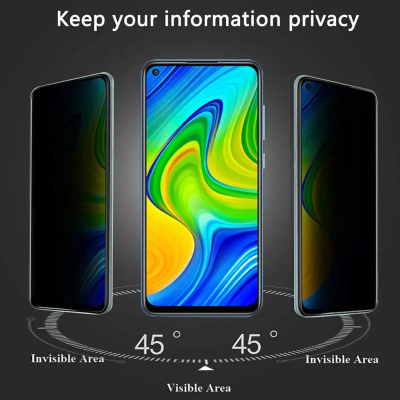 Anti Spy Screen Protector Tempered Glass