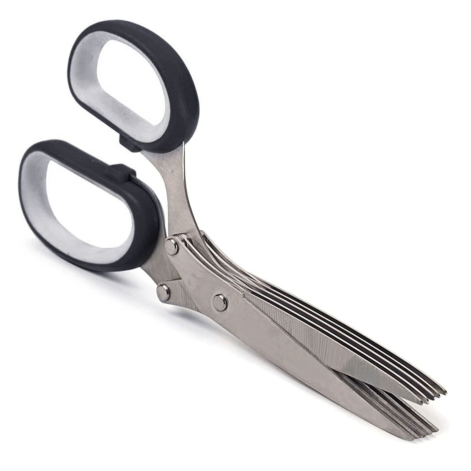 Multi-blade Stainless Steel Herb Scissors. we ship only inside the US, USPS First Class Package 2 Day Handling , 2-5 Day Shipping. Herb Cutter Scissors 5 Blade Scissors Kitchen Multipurpose Cutting Shear with 5 Stainless Steel Blades & Safety Cover & Clea