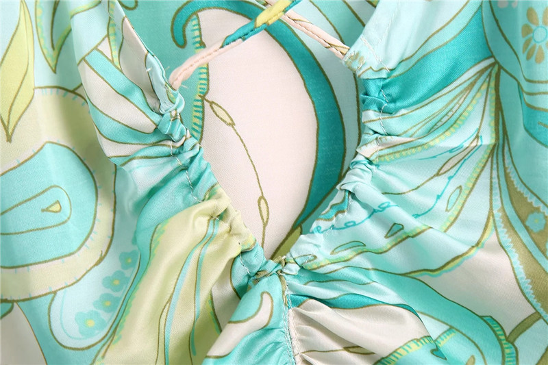 Women's Spring And Summer Western Style All-match Sweet Print Top