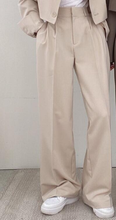 Casual Suit Pants Wide Leg Mopping The Floor