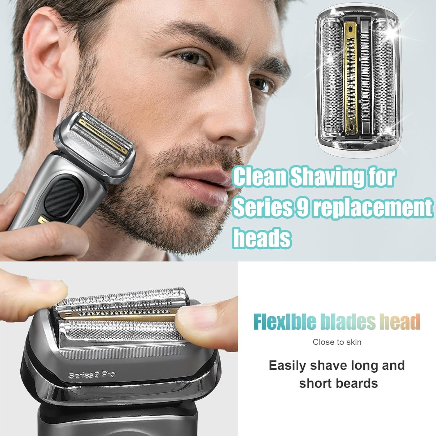 For Braun Series 9  Series 9 Pro Electric Shaver Head Replacement Head 94M