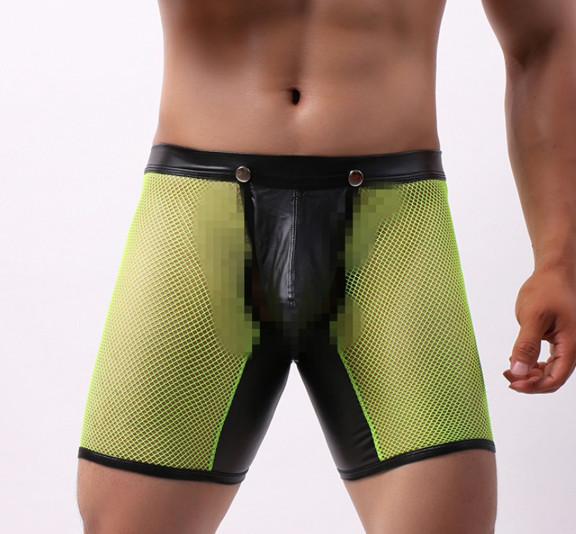Fashionable Men's Mesh Underpants Boxer Sexy Hollow Low Waist