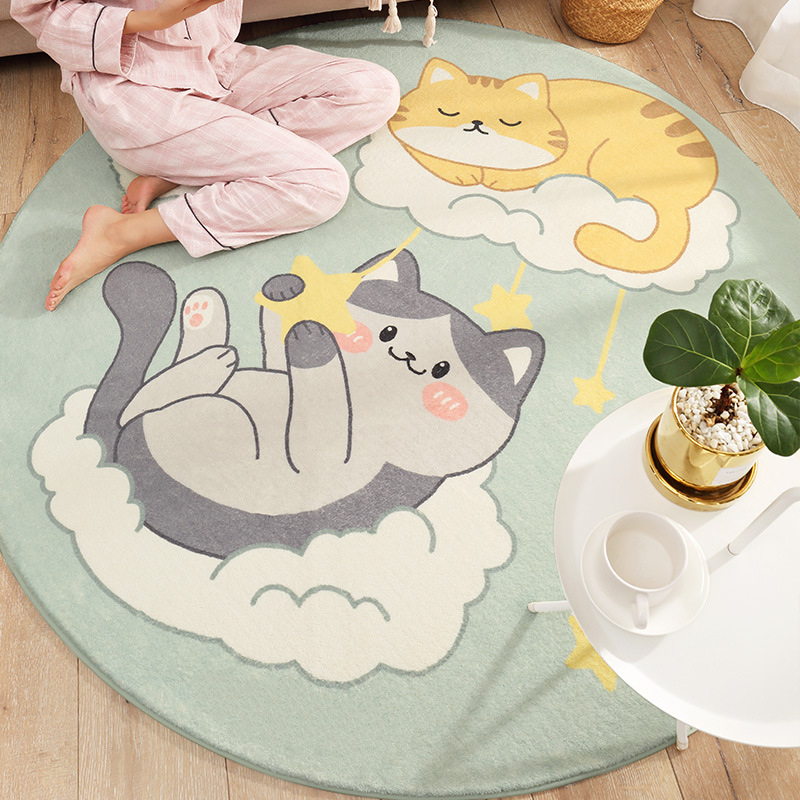 13bbfabc 82d6 40a2 abf1 d026402d610c - Home Living Room Bedroom Bedside Round Floor Mat