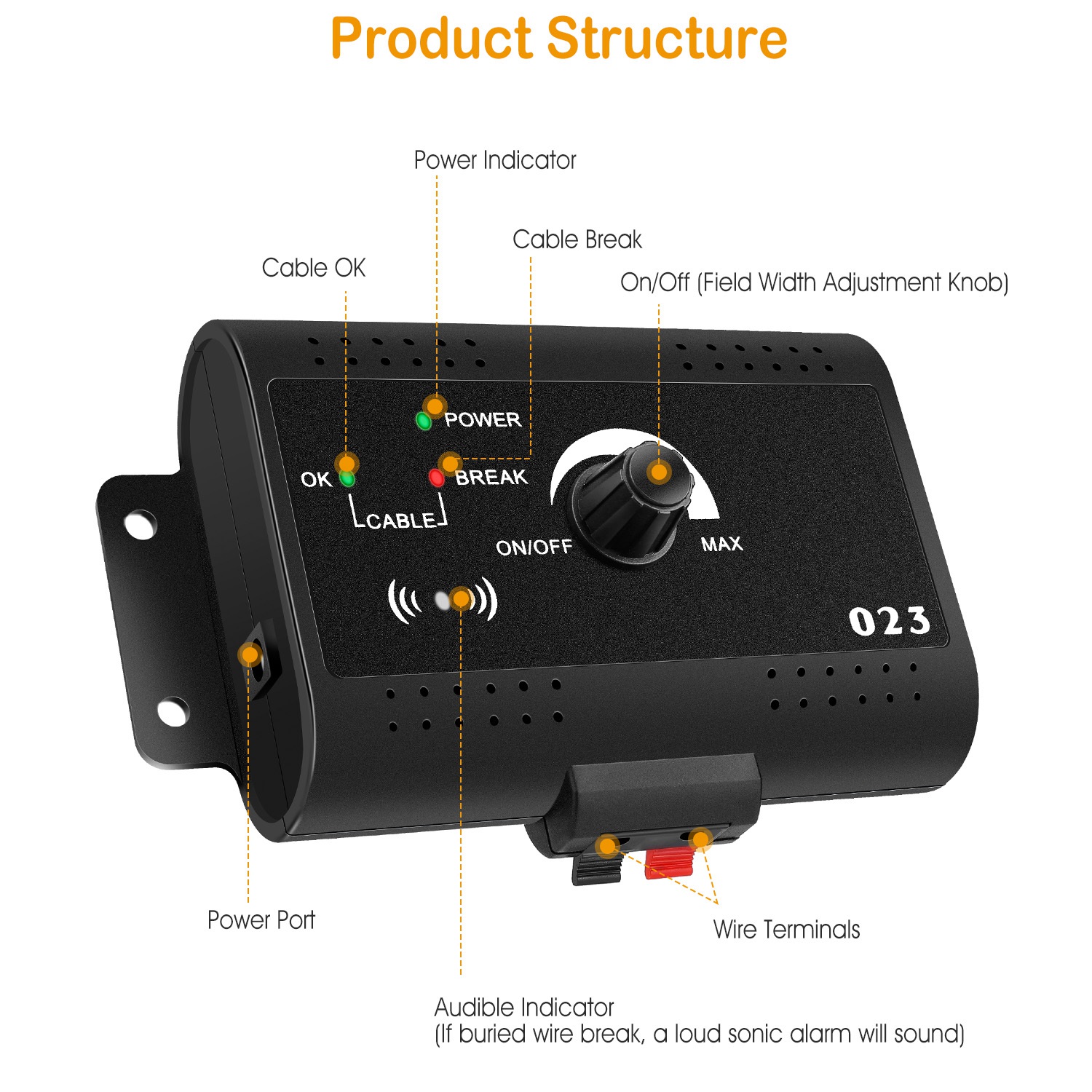 1Set Electric Dog Fence System Pet Tone Shock Boundary Containment Water Resistant Collar Receiver For Small Medium Large Dog — foto 22