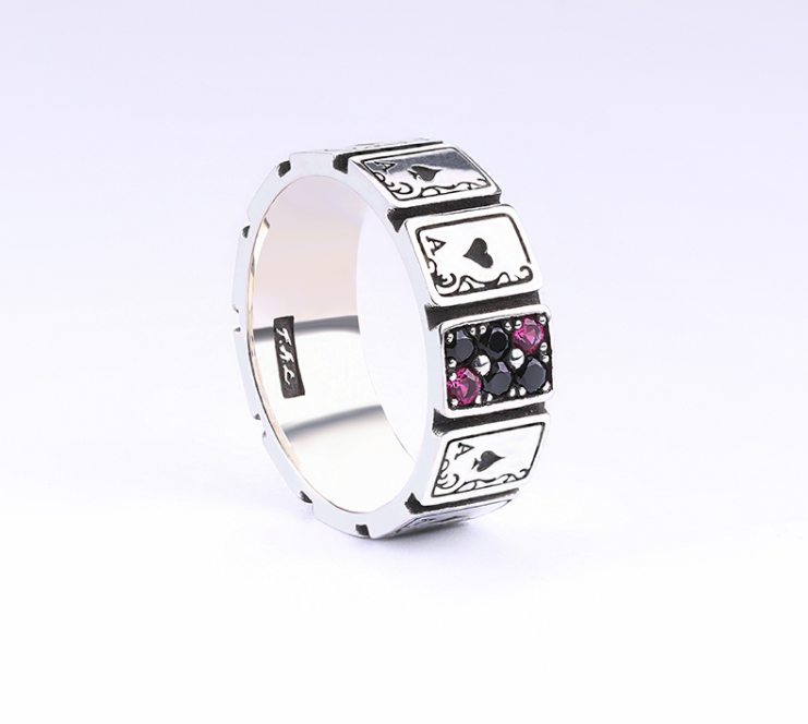 New Ring Classic Poker 925 Sterling Silver