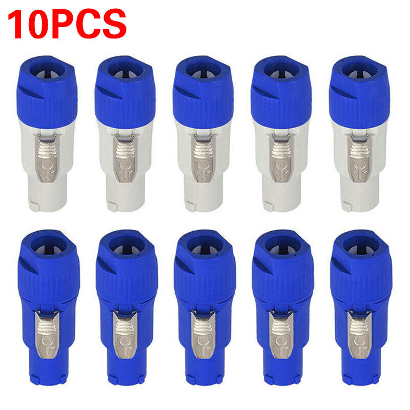 10pcs NAC3FCA Speakon Plug 3 PIN Male Powercon Connector 20A 250V AC Power Plug-