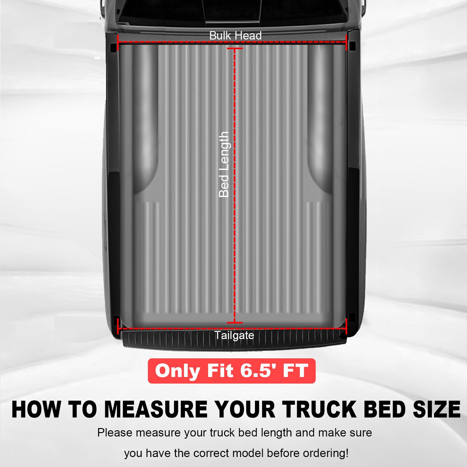 Close-up of UV-resistant vinyl panel surface on Mankee tonneau cover for GMC Sierra 6.5FT bed