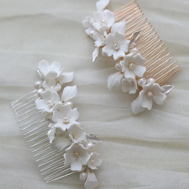 Ceramic Flowers Cherry Blossoms Freshwater Pearls
