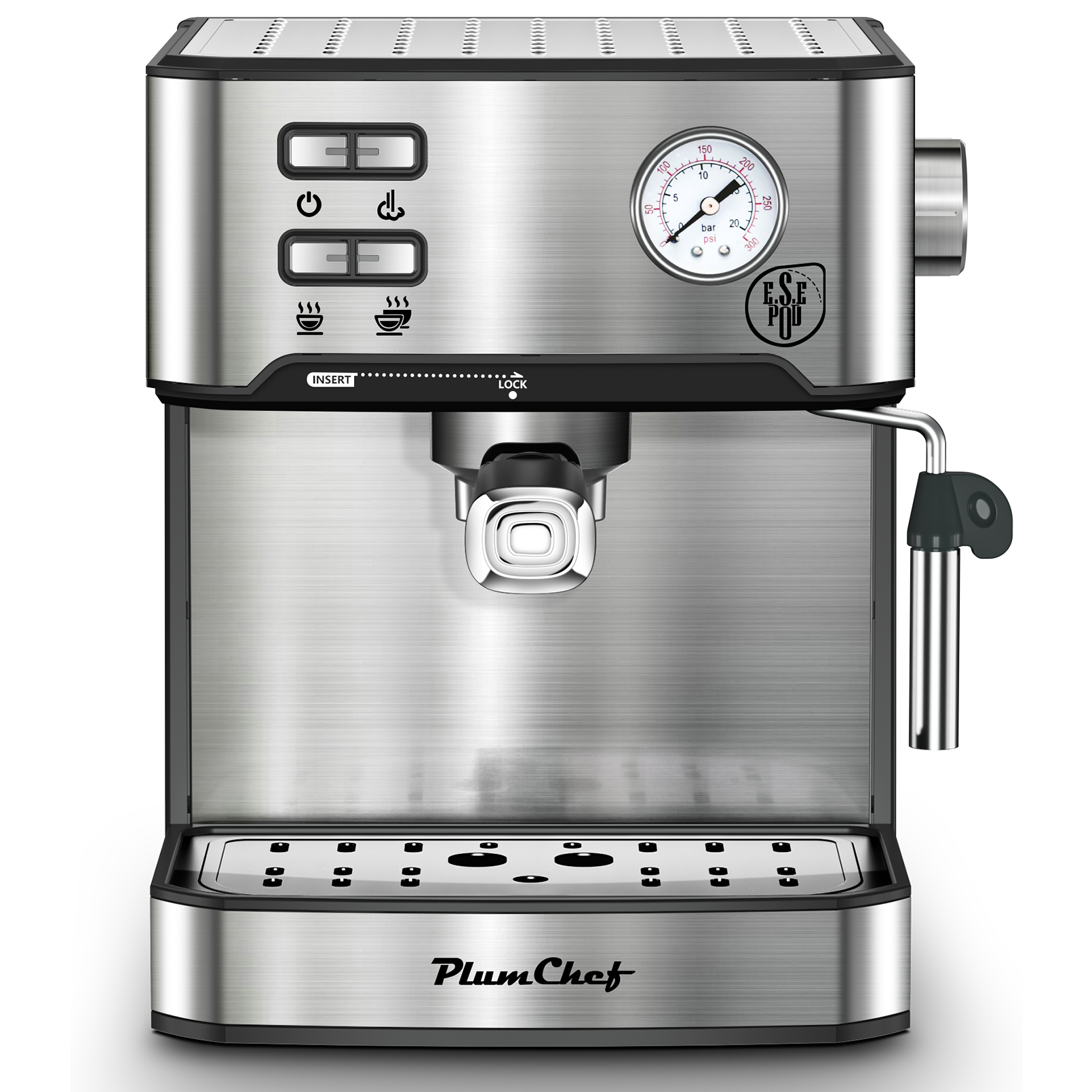 20 Bar Professional Espresso Machine With Milk Frother, Single Double Shot, ESE - Picture 9 of 9