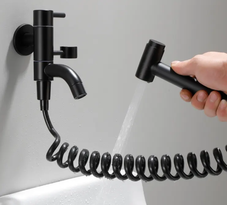 Single Cold Sink in Wall Faucet