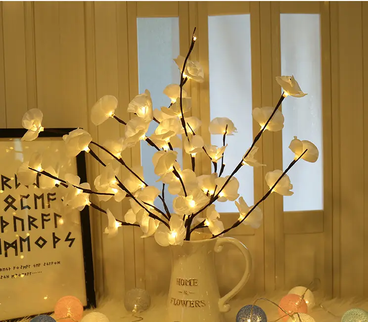 Simulation Phalaenopsis Branch Light Home Interior Decoration Christmas Day Decoration Light Branch