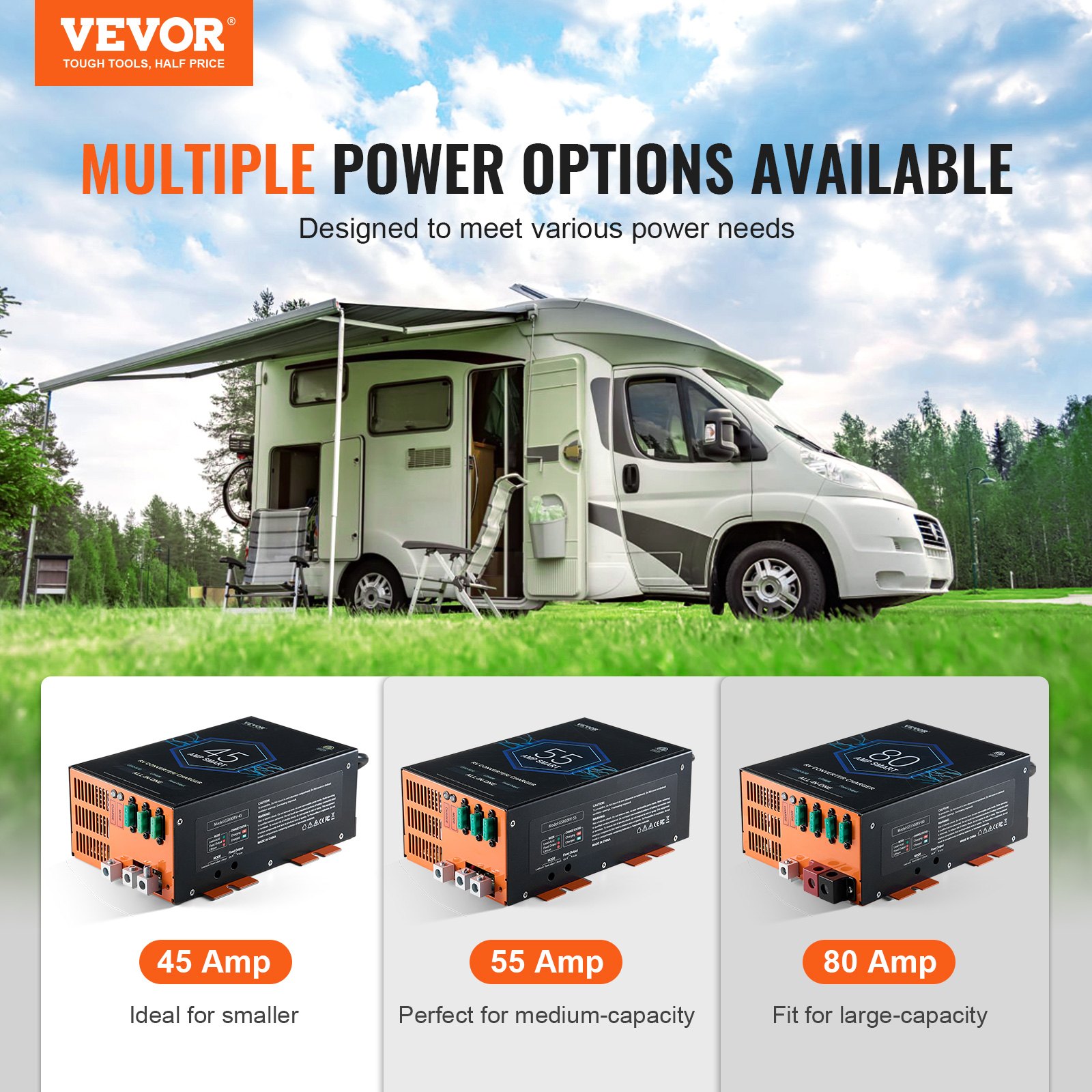 RV Converter 80 Amp 110V AC To 12V DC RV Power Converter Battery Charger image 6