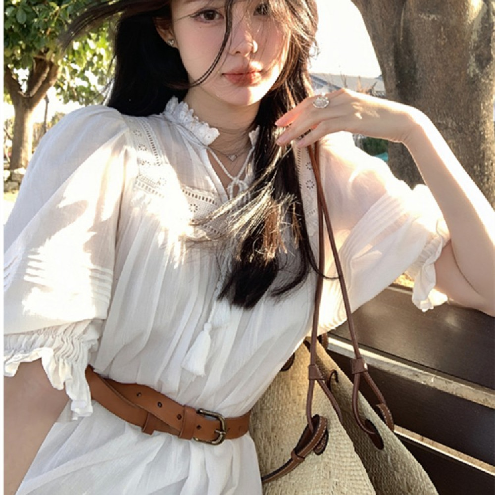 Puff-Sleeve Retro Dress, picture 5 of 5