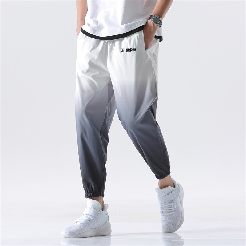 Title 5, Mens Oversized Gradient Cropped Trousers Moder...