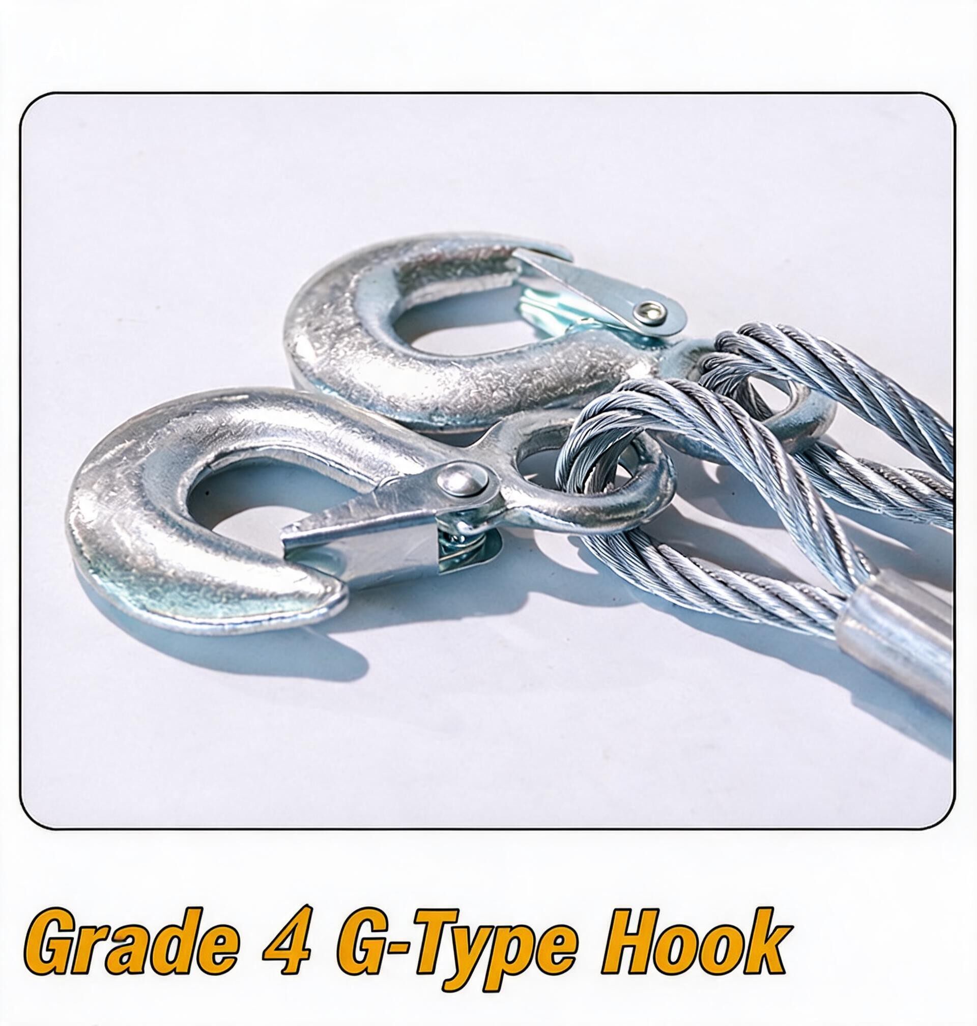 4M Steel Wire Tow Rope For Vehicles, Car Emergency Traction Cable 5