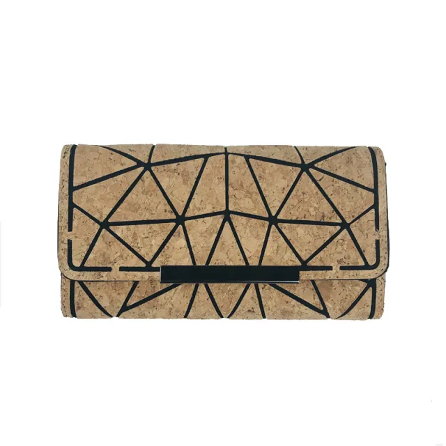 Eco friendly Cork Grain Multifunctional Fashion Waterproof 3 Fold Hand Wallet 3Fold Wallet - Shop at LoveMi