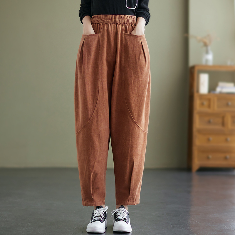 Women's Solid Color All-match Harem Pants Trousers Fashion