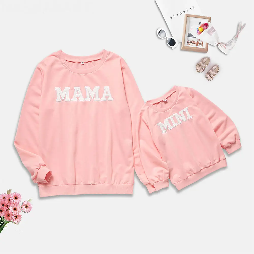 Letter Printed Sweater Parent-child