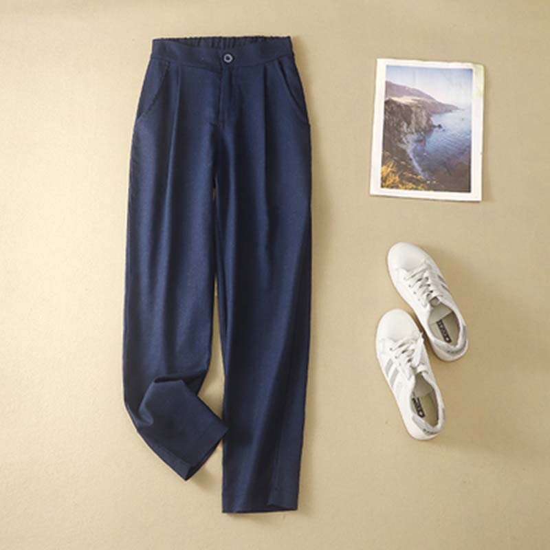 Title 7, Womens Thin Harem Pants Cotton and Linen Cropp...