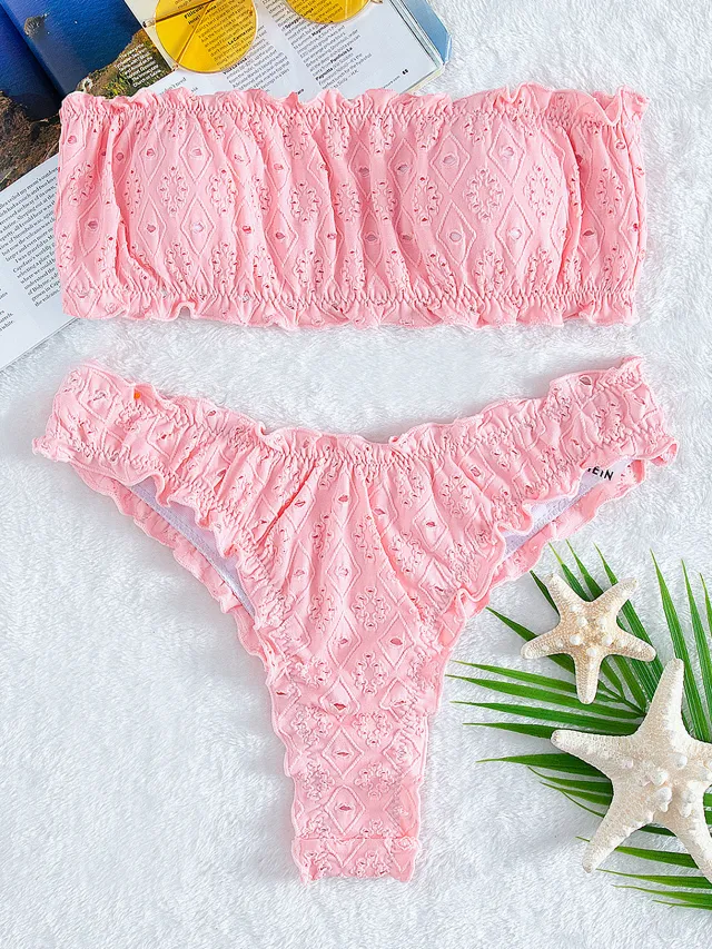 European And American Bikini New Sexy Split Swimsuit Pink - Shop at LoveMi