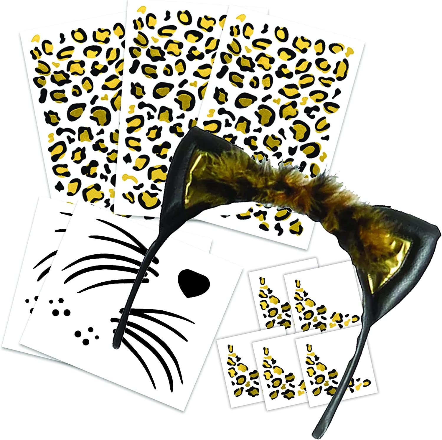 Title 2, Leopard Print Gliding Tattoo Sticker Metal Rewind