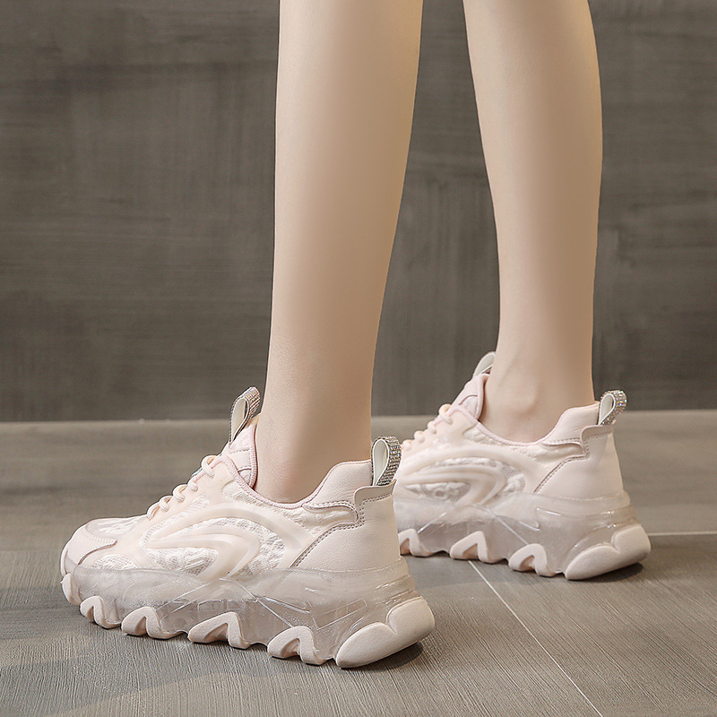 Обувь для папы, тонкие дышащие белые сетчатые туфли, повседневная спортивная обувь