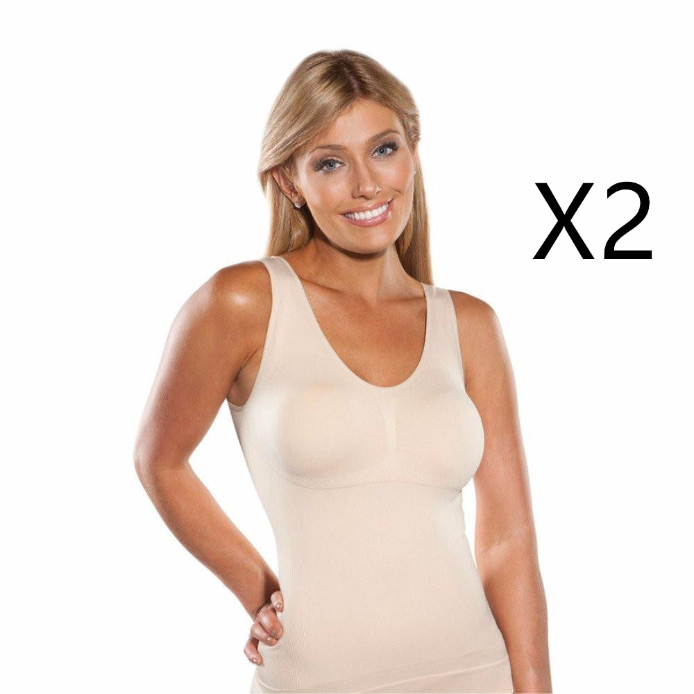 Girl Vest Body Sculpting Belt Chest Pad Comfortable Women's Bottoming Shirt Skin 2Pcs - Shop at LoveMi