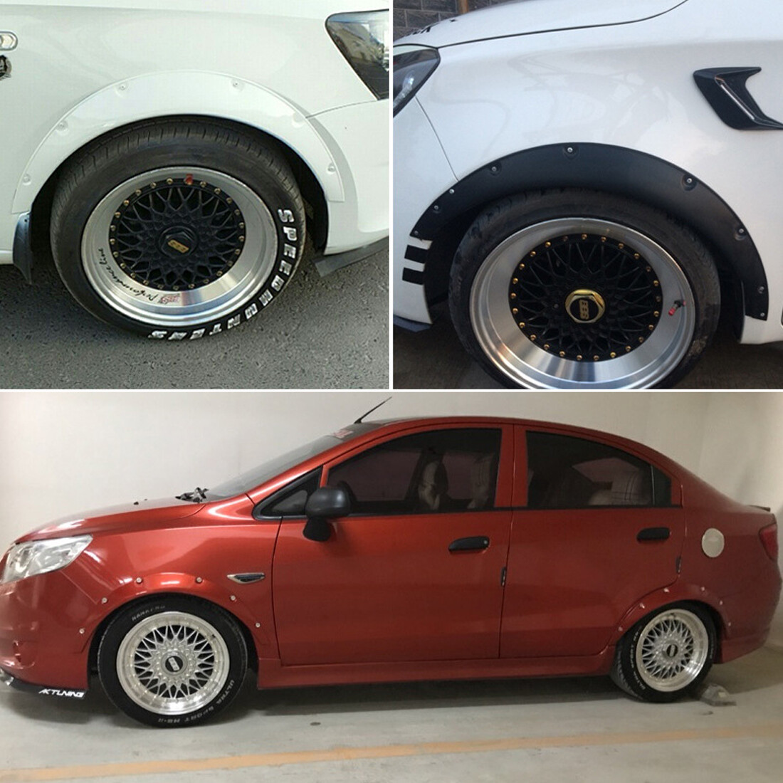 4Pcs Universal Flexible Cars Body Fender Flares Extension Wide Wheel Arches 89CM — image 10