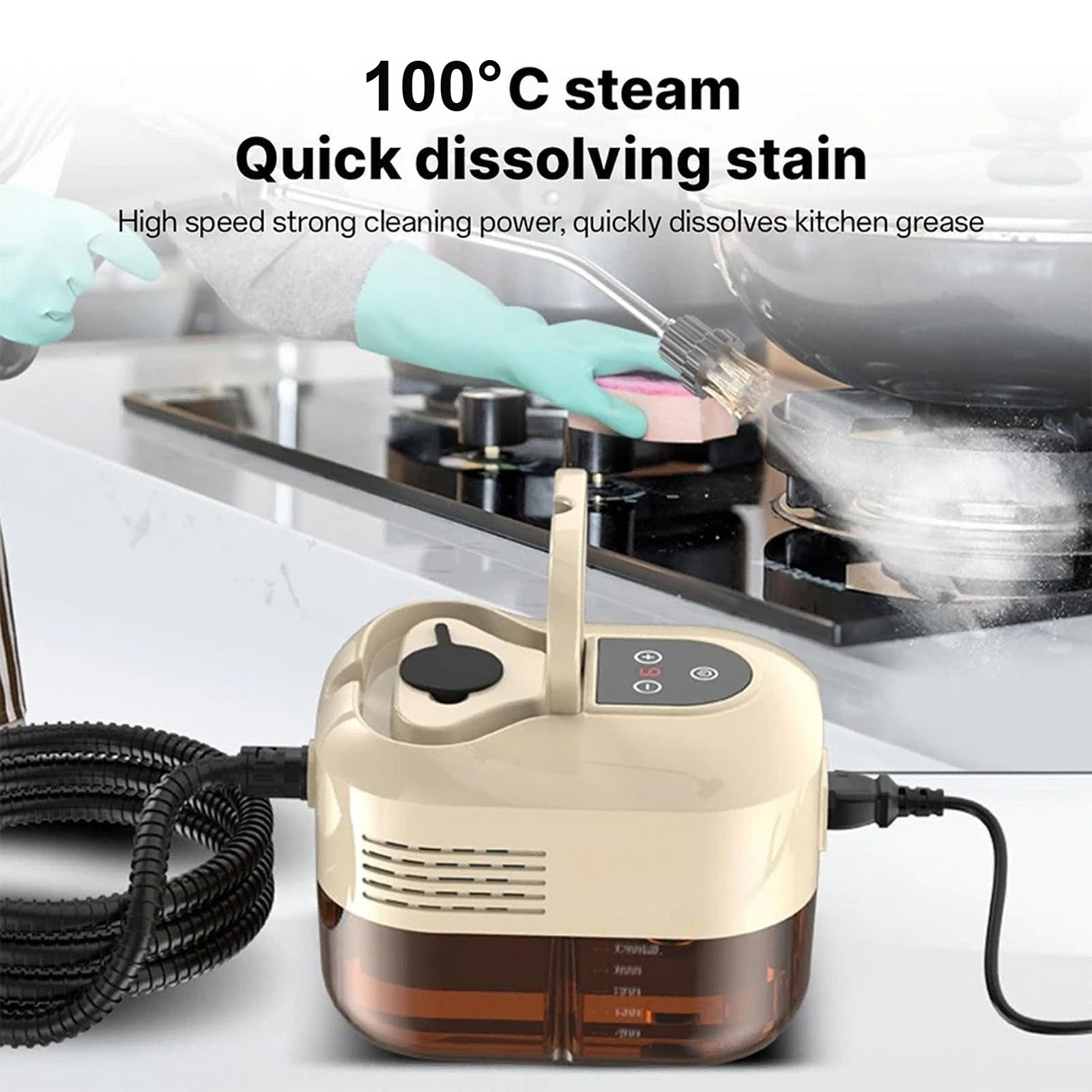 1500W Handheld Steam Cleaner High Temperature Pressure Home Car Cleaning 2