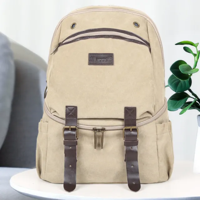 Camera Backpack Professional Photography Bag Khaki - Shop at LoveMi
