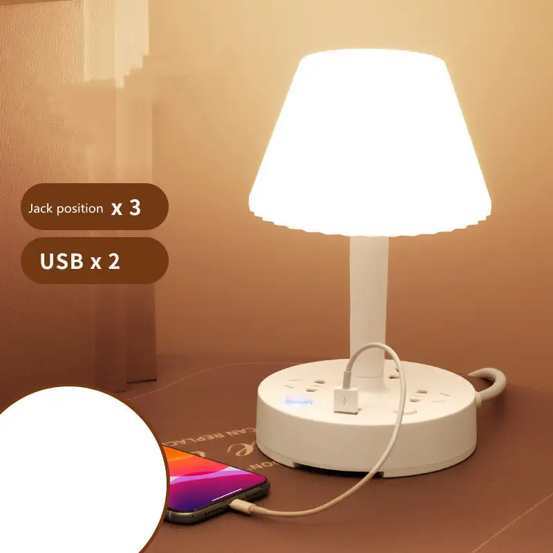 Creative Multi-function Conversion Socket Desk Lamp USB Patch Board