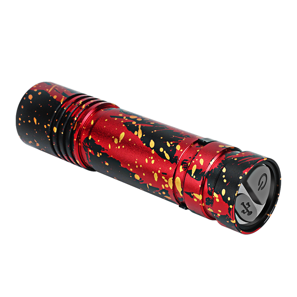 Mini Camouflage LED Flashlight Rechargeable Torch Lamp Camping Portable Light — image 8