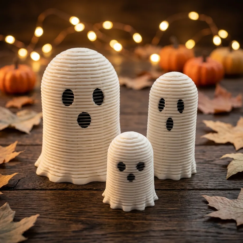 Halloween Ghost Spring Decor Set, 3D Printed
