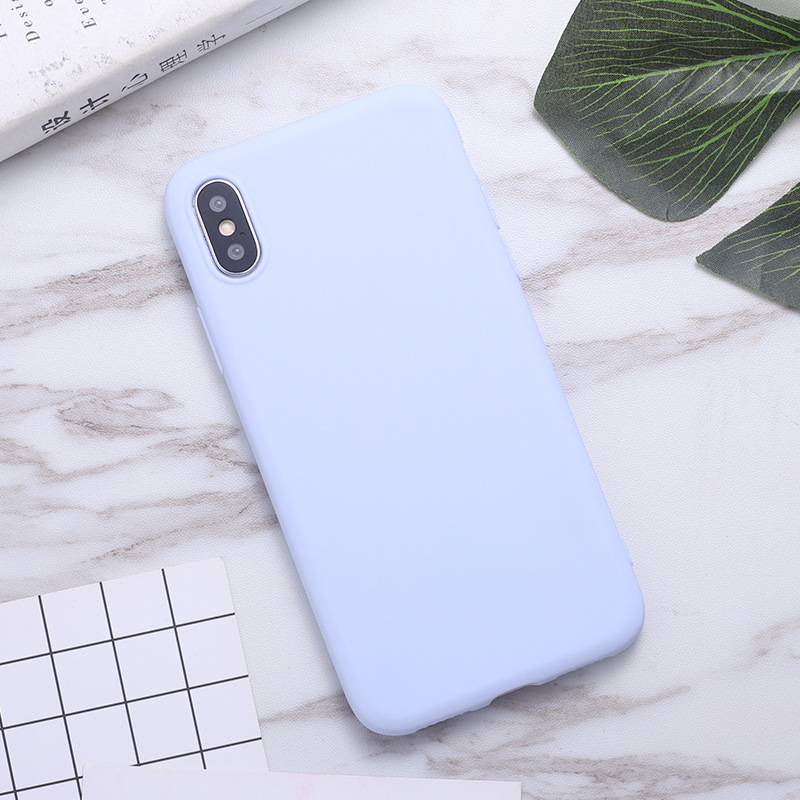 Coque de téléphone femme intégrale unie – gris clair – Apple XS Max