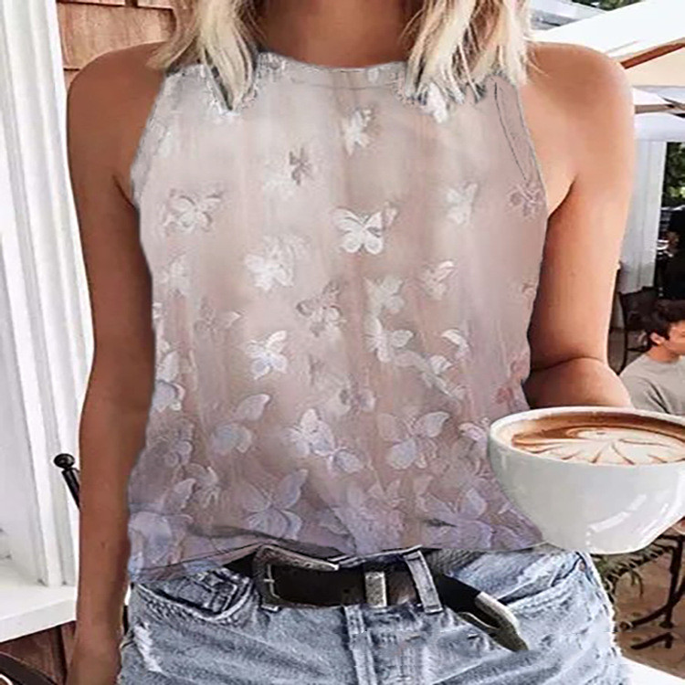 Women's Sleeveless Printed Vest