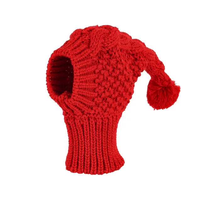 Pet Warm Woolen Hat Takes Cute Photos Red - Shop at LoveMi