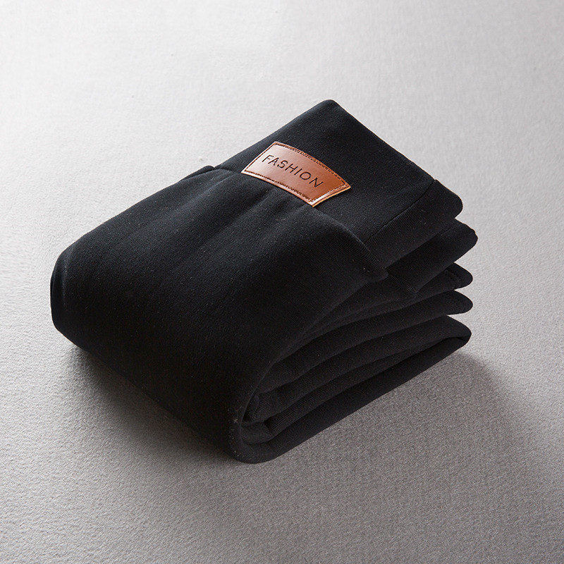 Women's Super Thick Extra thick Lamb Cashmere Leggings Black Leather Label - Shop at LoveMi