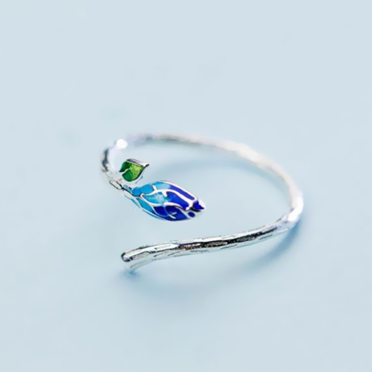 Korean Style Small  Leaf  Ring Women
